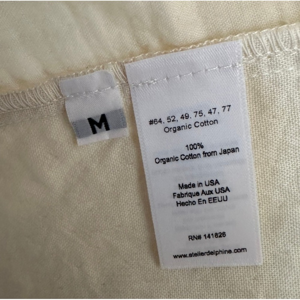 Atelier Delphine Block Top in Crinkle Gauze 100% Cotton USA MADE Kinari Medium - Picture 11 of 16